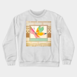 Pastel Butterfly Abstract Crewneck Sweatshirt